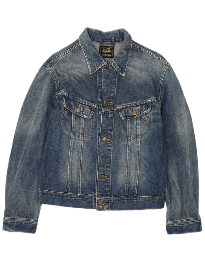 LEE Damen Jeansjacke UK 18 XL Blaue Baumwolle