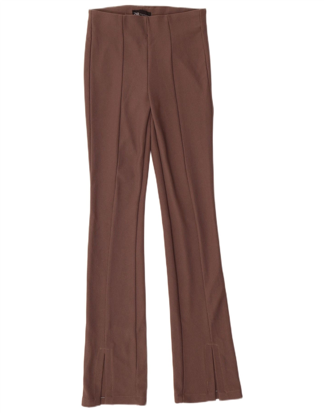 Zara Damen Bootcut Freizeithose XS W24 L33 Braun