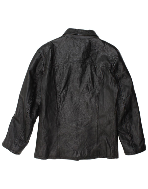 Regina Schrecker Damen Lederjacke UK 10 Small Schwarz