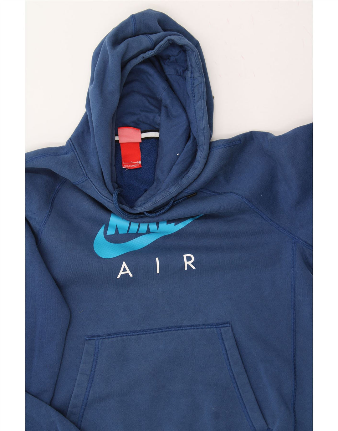 NIKE Mens Graphic Hoodie Jumper Small Blue Cotton Vintage Nike and Second-Hand Nike from Messina Hembry 