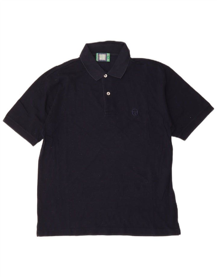 SERGIO TACCHINI Herren-Poloshirt, mittelmarineblaue Baumwolle
