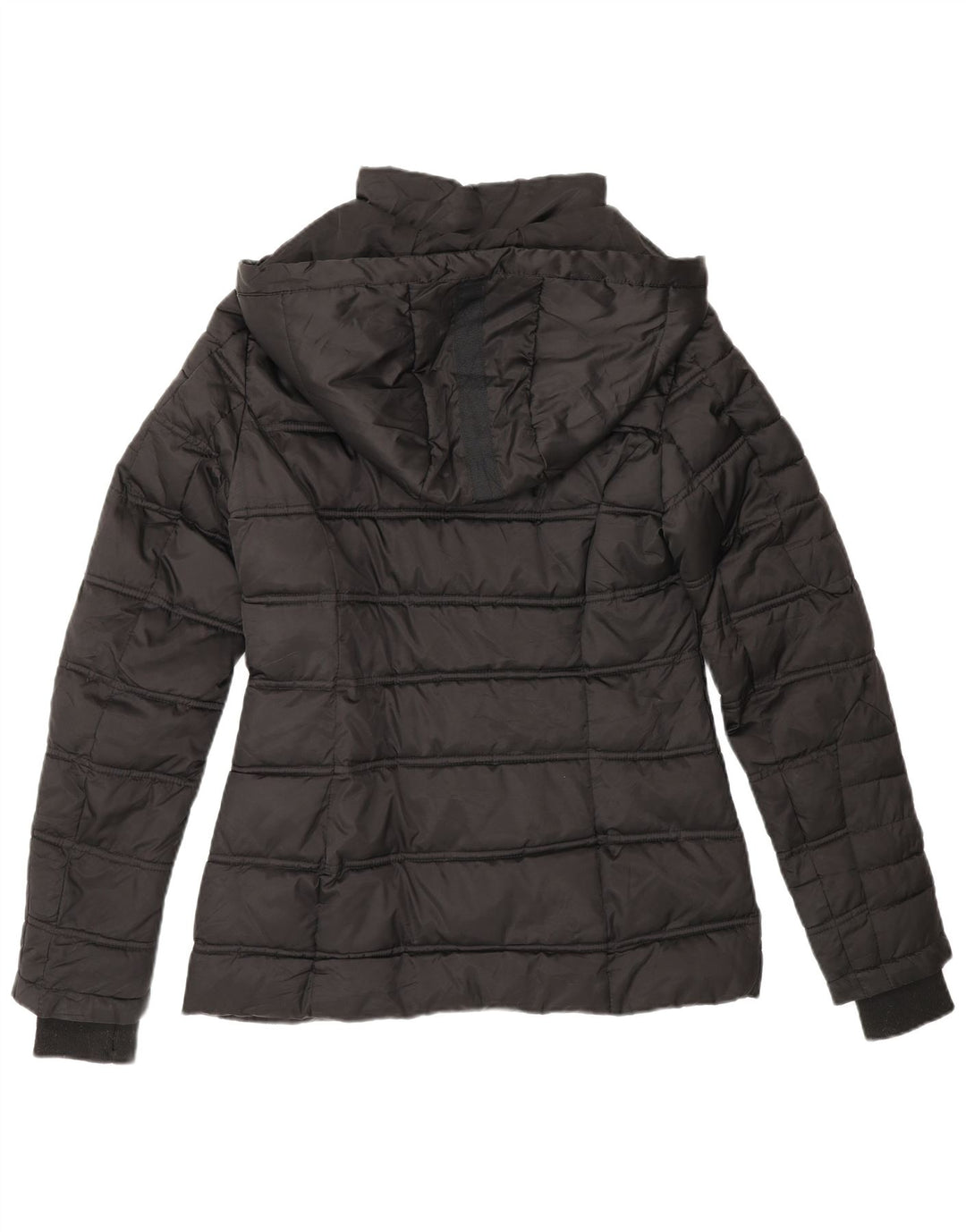 Nautica Wattierte Damenjacke mit Kapuze, UK 14, Mittelschwarz, Polyester