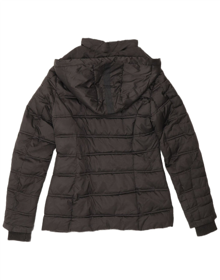Nautica Wattierte Damenjacke mit Kapuze, UK 14, Mittelschwarz, Polyester