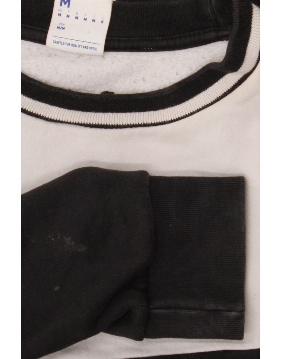 REEBOK Herren Grafik-Sweatshirt-Pullover, Mittelschwarz, Colourblock-Baumwolle