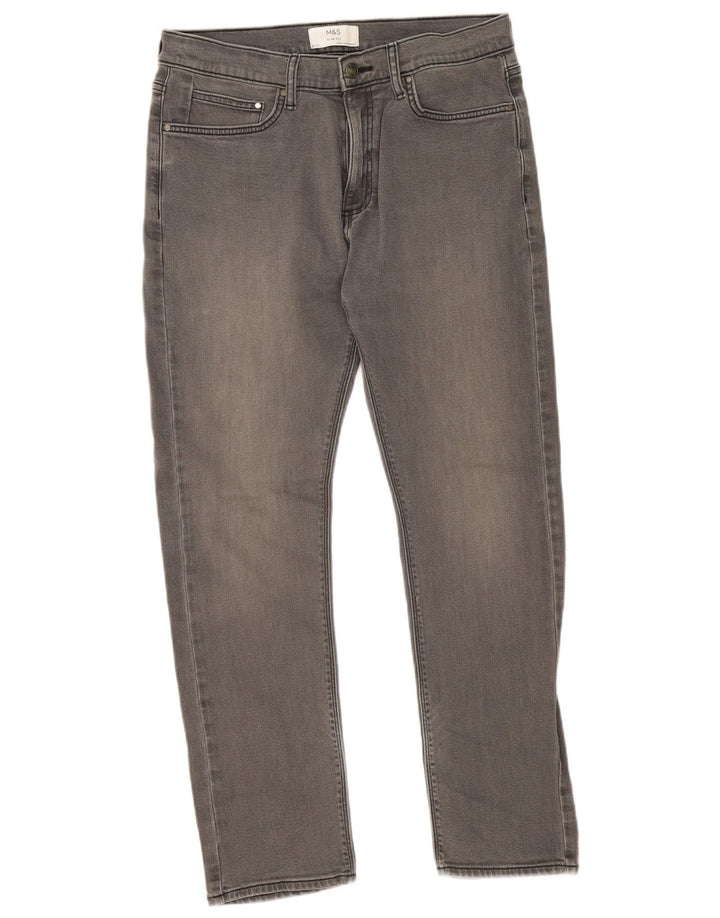 Marks & Spencer Herren Slim Jeans W32 L31 Grau