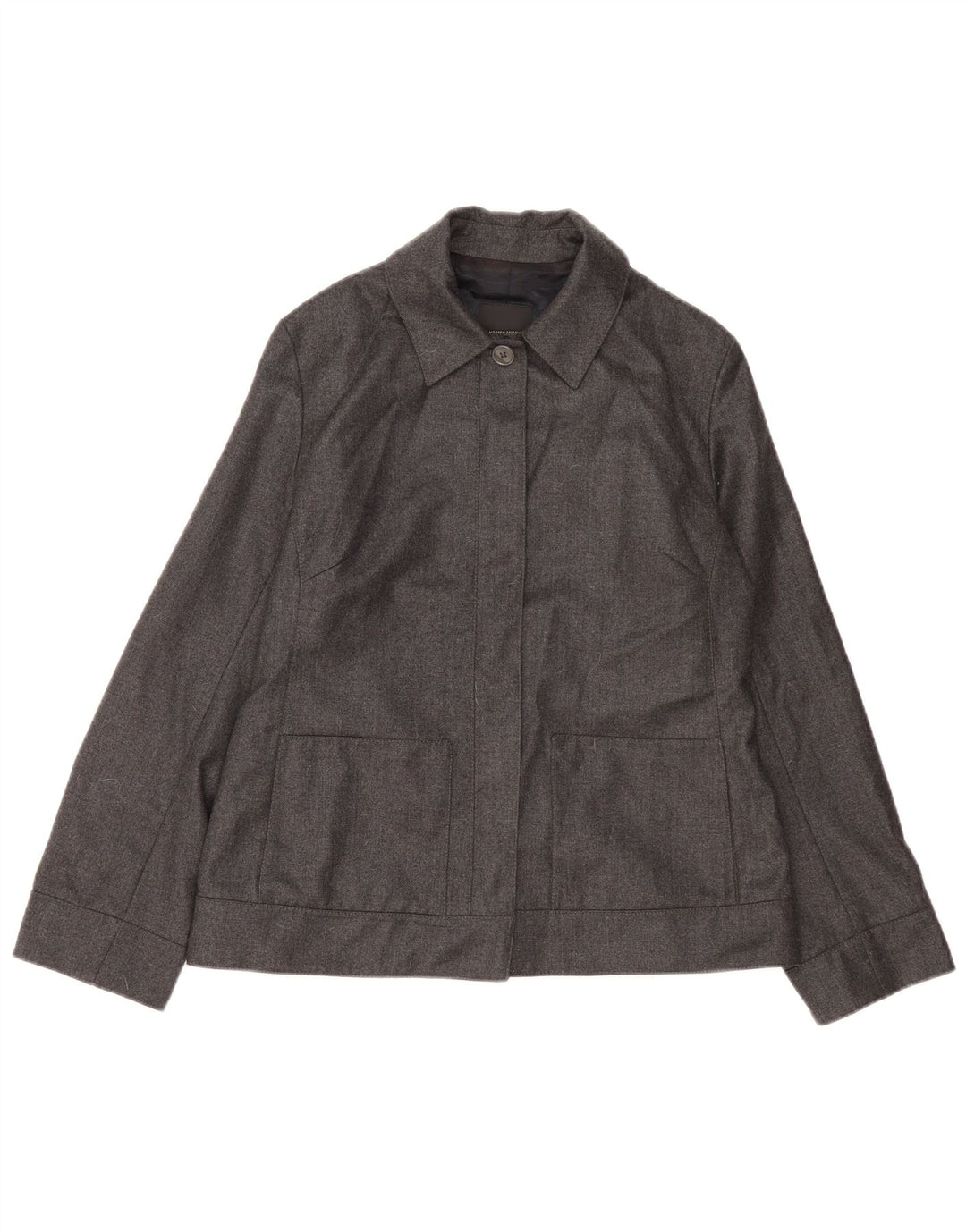 WHISTLES Damen Bomberjacke UK 14 Große graue Wolle