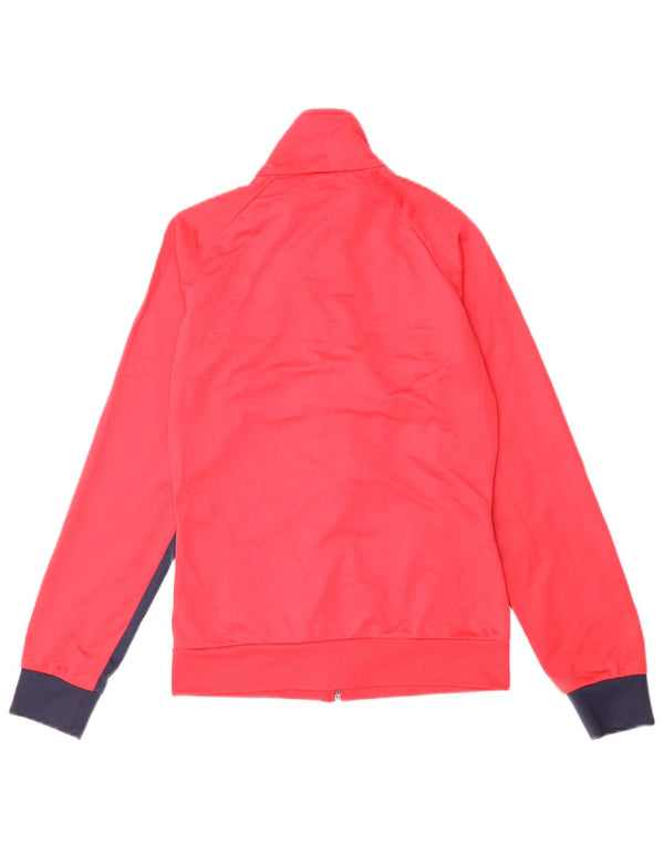 Kappa Damen-Trainingsanzug-Oberteiljacke UK 12 Mittelrotes Colourblock-Polyester