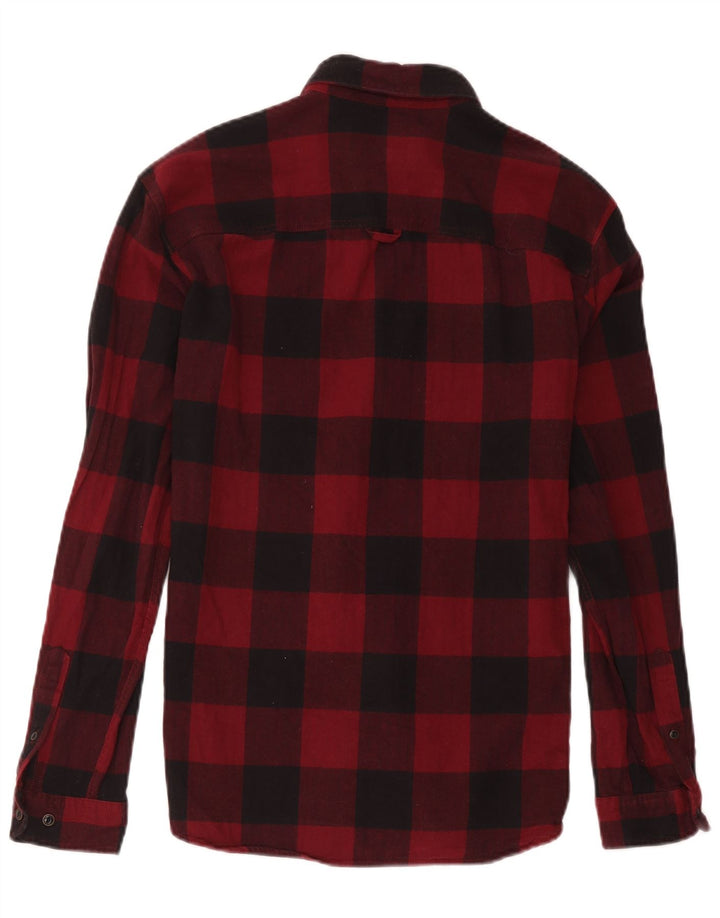 Jack & Jones Herren-Flanellhemd, mittelrot, kariert, Baumwolle