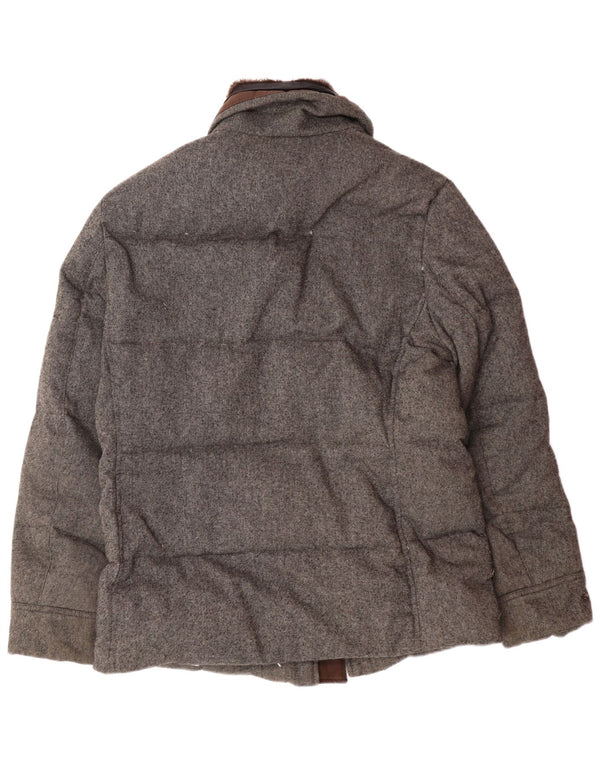 Michael Kors Herren Wattierte Jacke UK 40 Large Grau Polyester