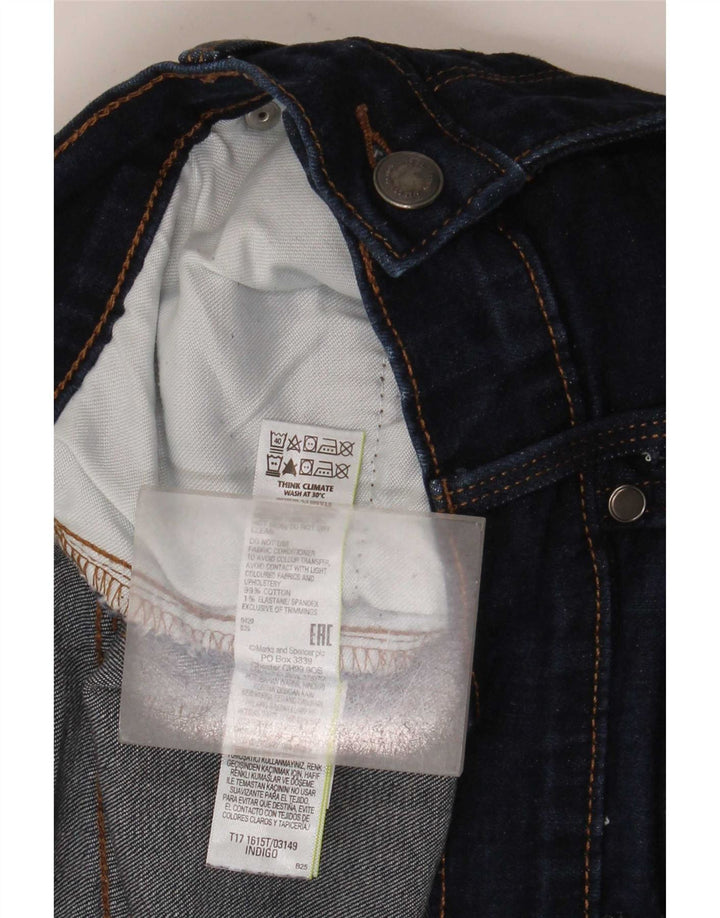 Marks & Spencer Herren Tapered Jeans W34 L33 Marineblaue Baumwolle