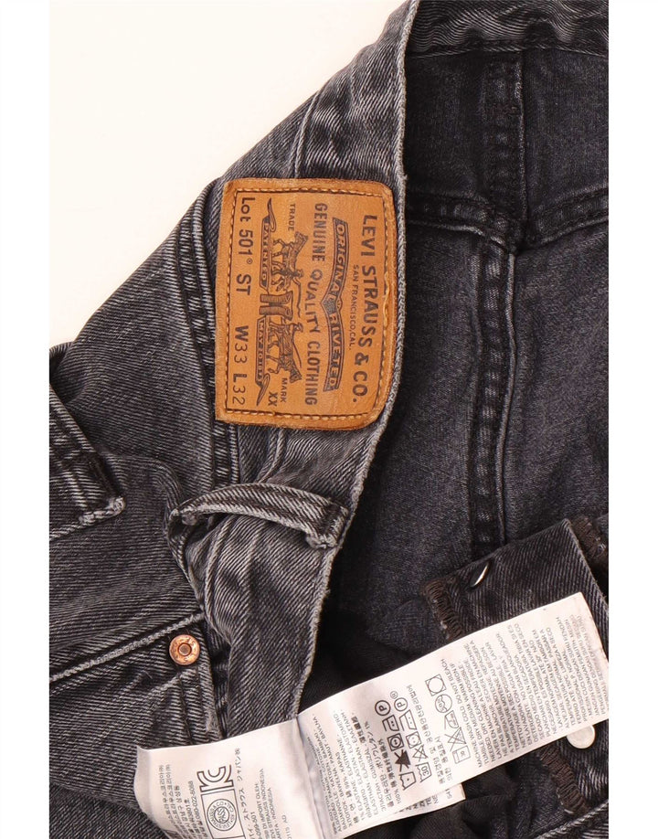 Levi's Herren 501 Straight Jeans W33 L28 Graue Baumwolle