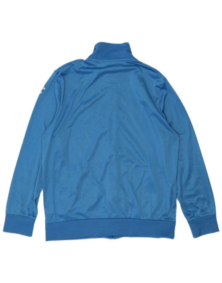 Umbro Herren-Trainingsanzugoberteil, Jacke, 2XL, blaues Farbblock-Polyester