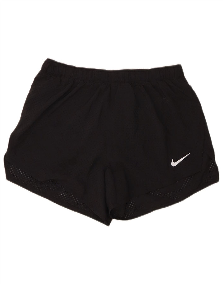 Nike Damen Dri Fit Sport Shorts UK 14 Medium Schwarz Polyester
