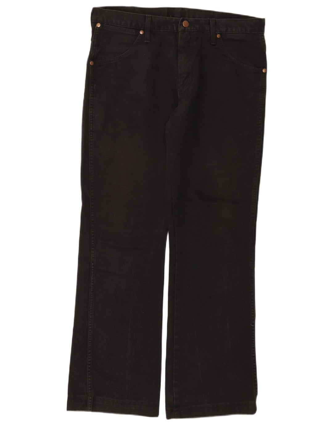 Wrangler Herren Dayton Bootcut Jeans W33 L31 Schwarze Baumwolle