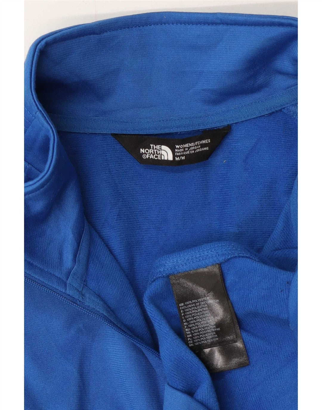 The North Face Damen-Pullover-Trainingsanzugoberteil mit Reißverschluss und Halsausschnitt, UK 14, Mittelblau
