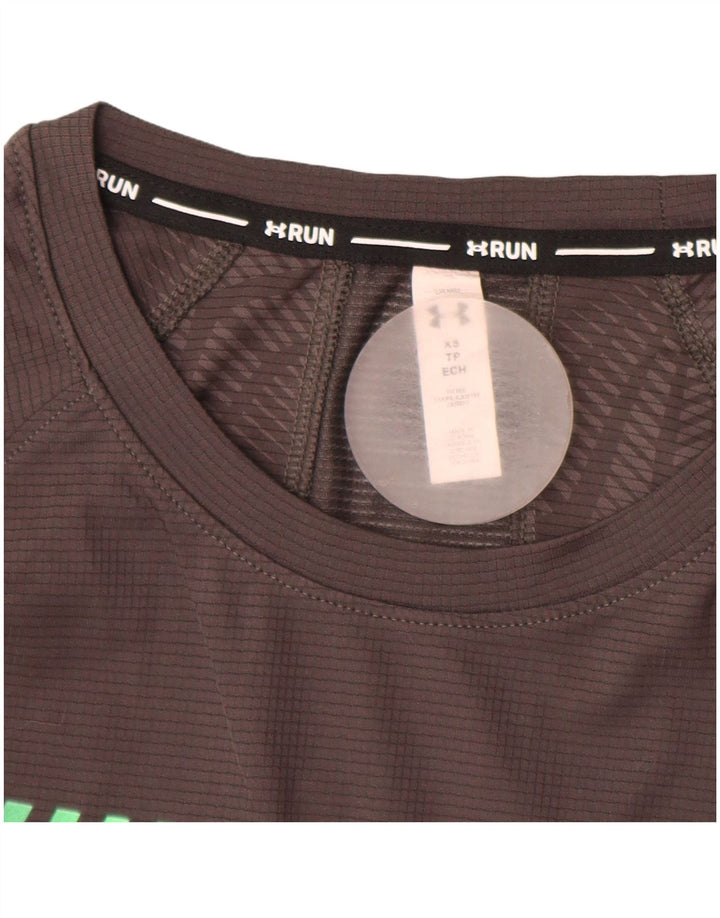 UNDER ARMOUR Damen Grafik-T-Shirt-Oberteil UK 6 XS Grau