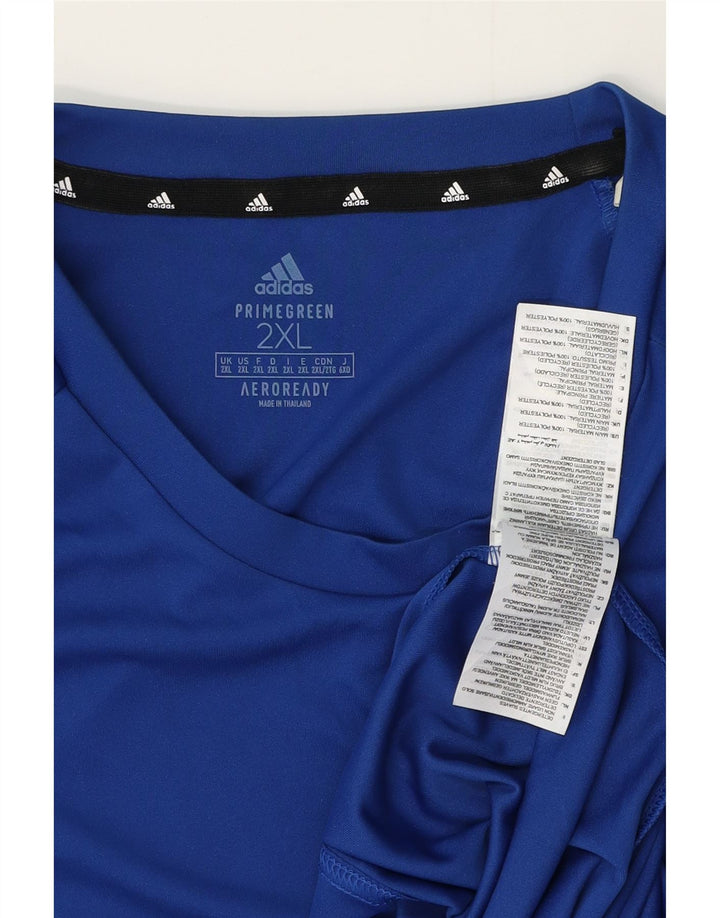 Adidas Herren Aeroready T-Shirt Top 2XL Blau Polyester