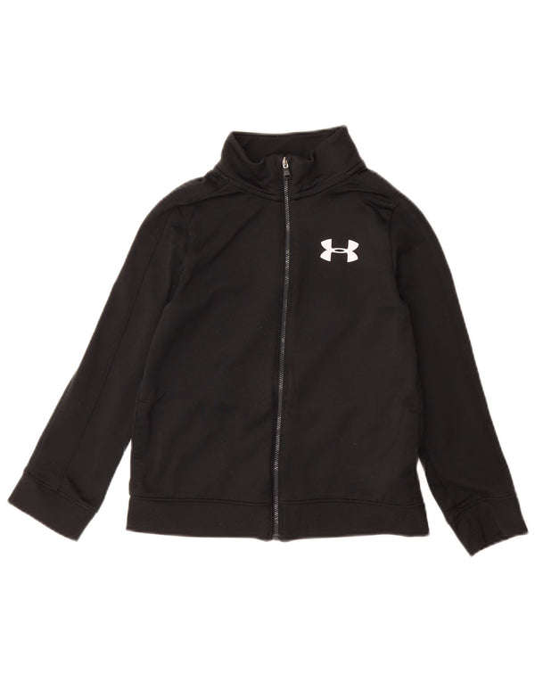 UNDER ARMOUR Mädchen-Trainingsanzug, Oberteil, Jacke, 7–8 Jahre, Größe S, Schwarz, Polyester