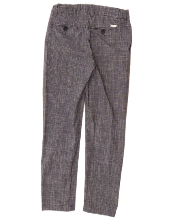 Hugo Boss Slim Fit Chinohose für Jungen, 7–8 Jahre, W22 L22, Marineblau kariert
