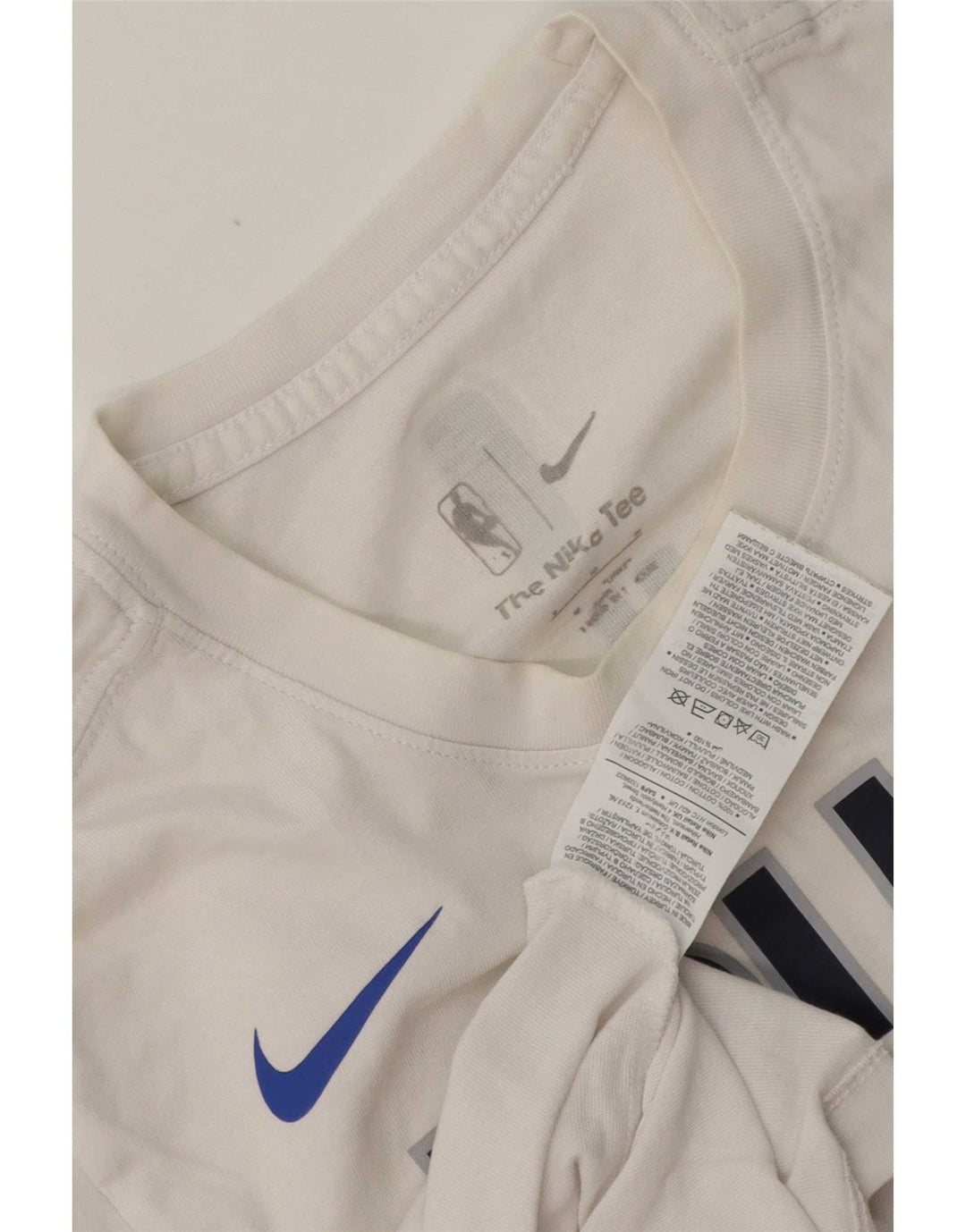 Nike Herren Dallas Mavericks Grafik-T-Shirt aus mittelweißer Baumwolle