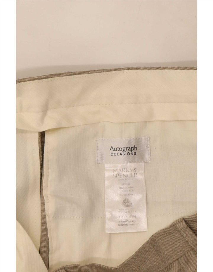 Marks & Spencer Herren Autograph Gerade Anzughose W42 L33 Beige
