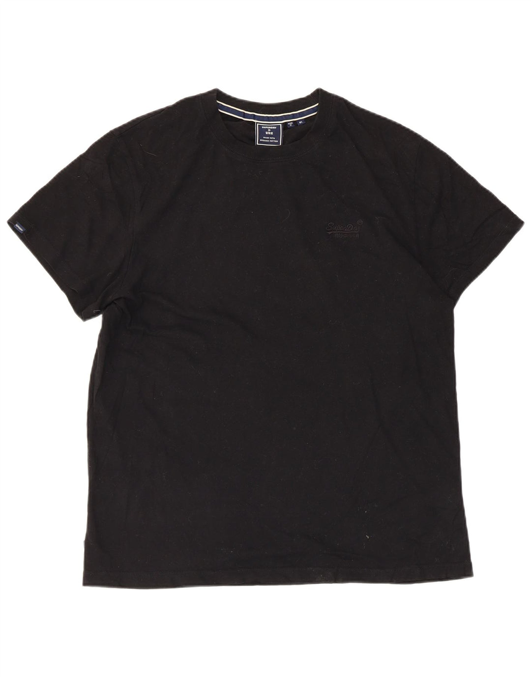 Superdry Herren T-Shirt Top XL Schwarz Baumwolle