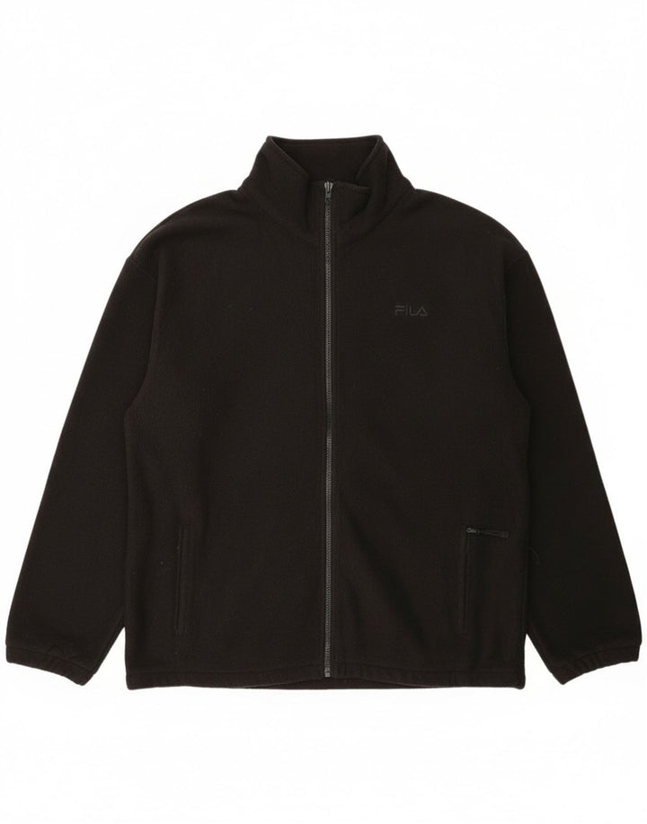 Fila Herren Liner Fleecejacke UK 44 2XL Schwarz Polyester