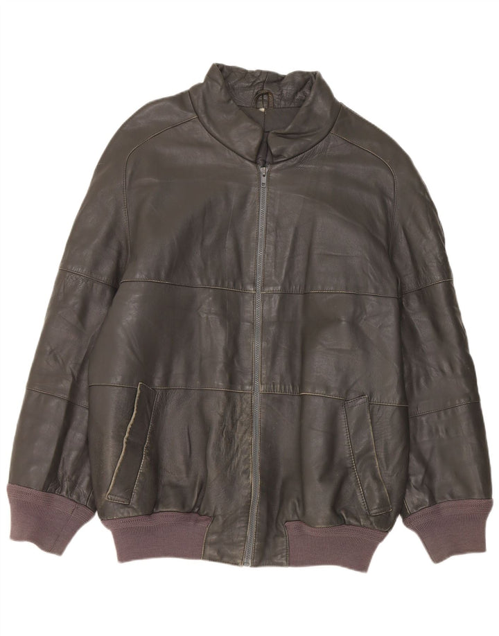 Vintage Herren Lederjacke UK 40 Large Grau