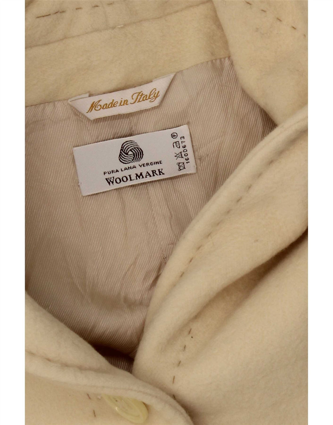 Vintage Damen Mantel IT 42 Mittelweiße Schurwolle