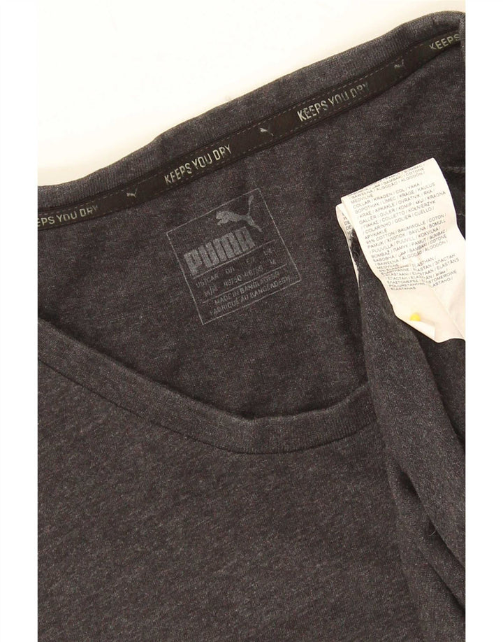 Puma Herren Grafik-T-Shirt-Oberteil aus mittelgrauer Baumwolle