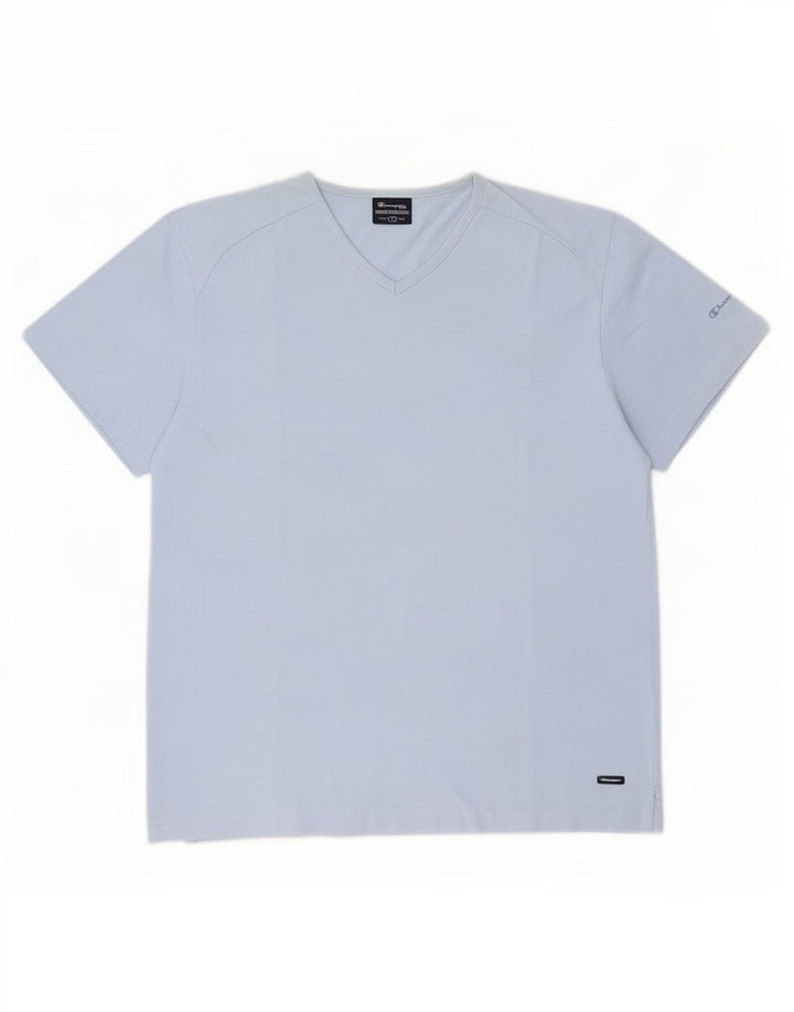 Champion Herren T-Shirt Top Large Blau Baumwolle