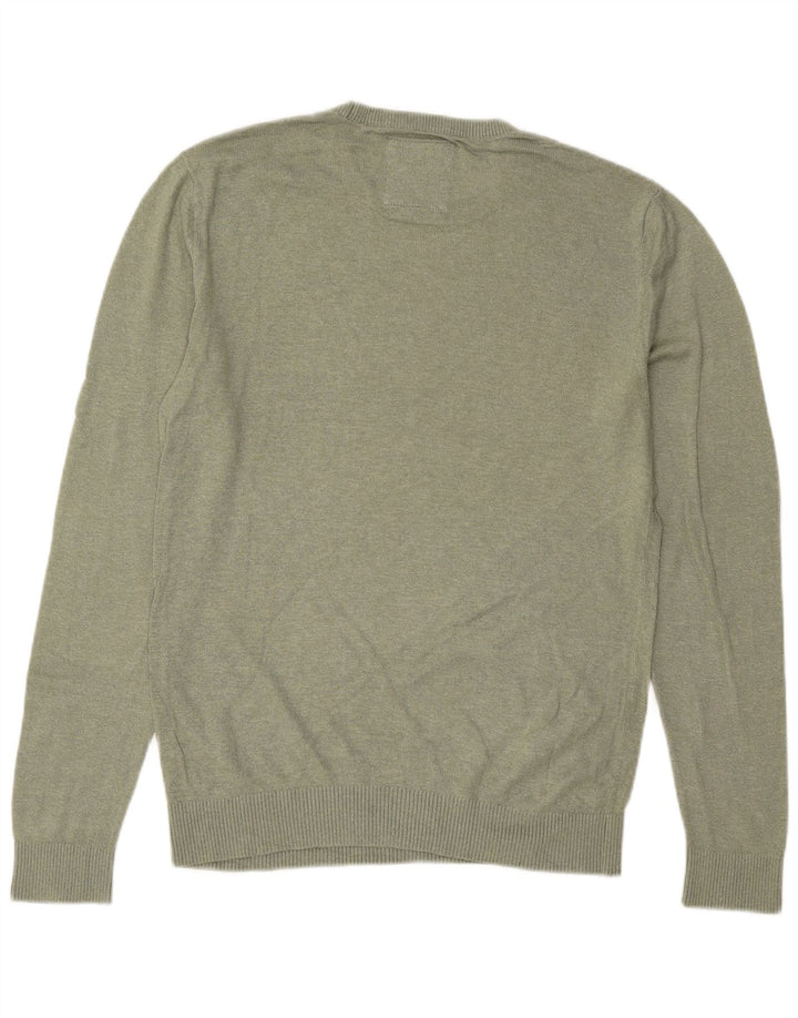 Hollister Herren-Pullover mit Rundhalsausschnitt, Mittelgrün