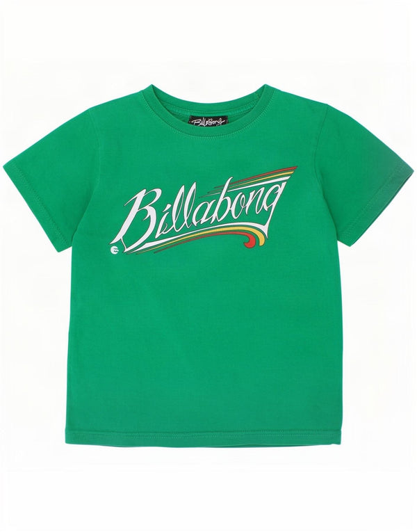 Billabong Grafik-T-Shirt für Jungen, 5–6 Jahre, grüne Baumwolle
