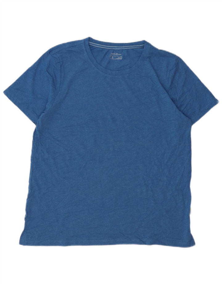 Eddie Bauer Damen T-Shirt Top UK 16 Large Blau Baumwolle