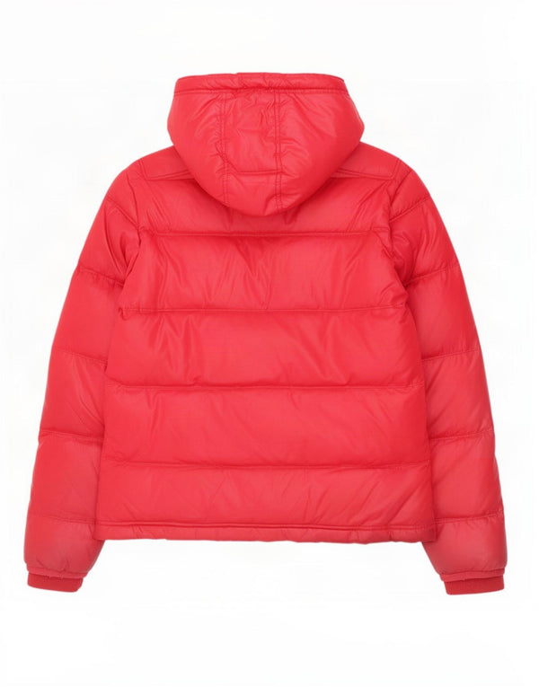 Diesel Mens Hooded Padded Jacket UK 42 XL Red Nylon