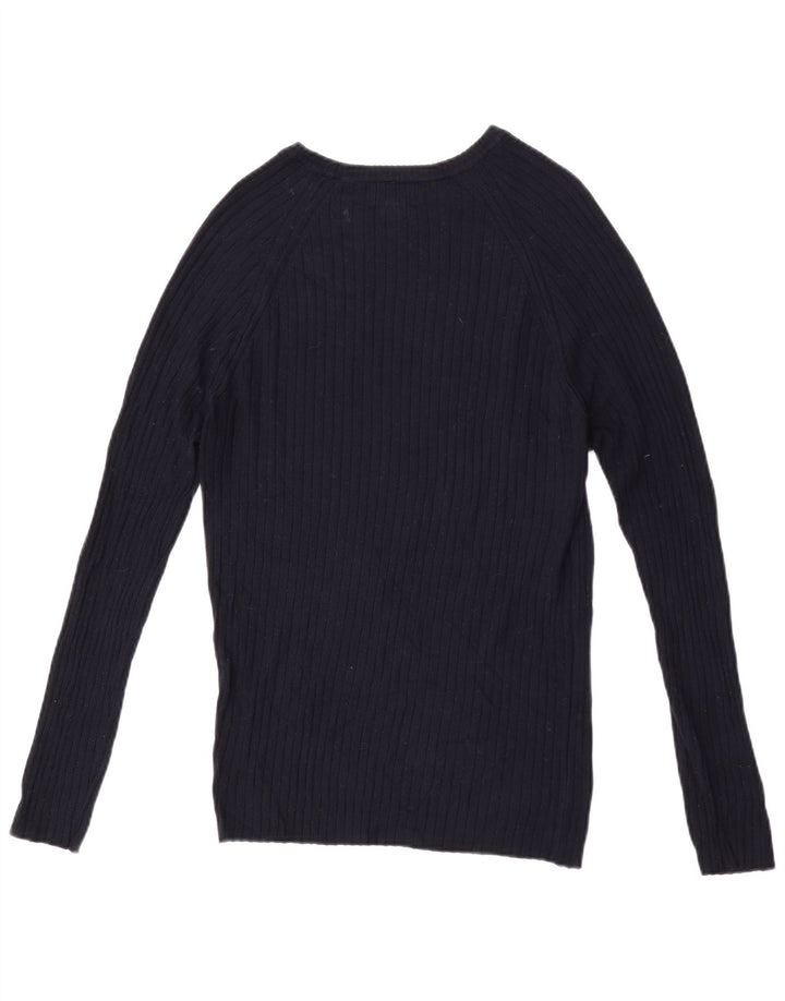 Zara Herren-Pullover mit U-Boot-Ausschnitt, Größe S, Marineblau