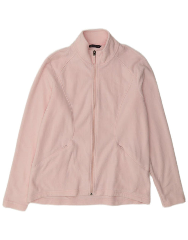 Marks & Spencer Damen Fleecejacke UK 14 Large Pink Polyester