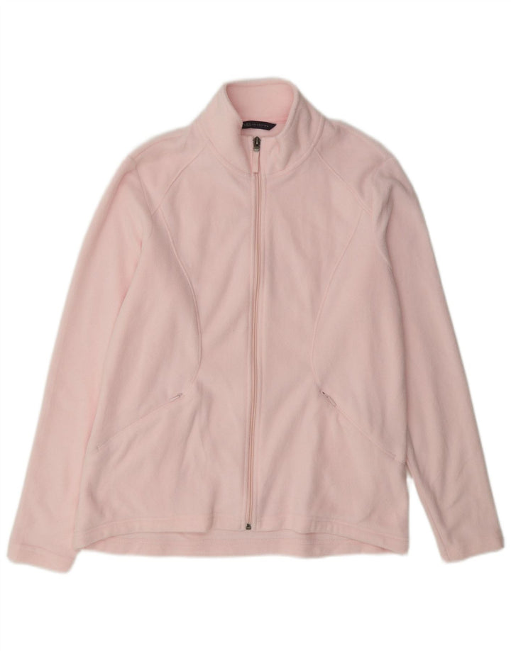Marks & Spencer Damen Fleecejacke UK 14 Large Pink Polyester