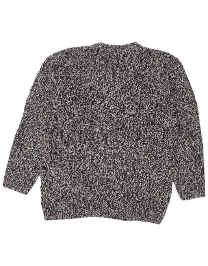 Lotto Herren-Pullover mit V-Ausschnitt, groß, marineblau meliert, Acryl