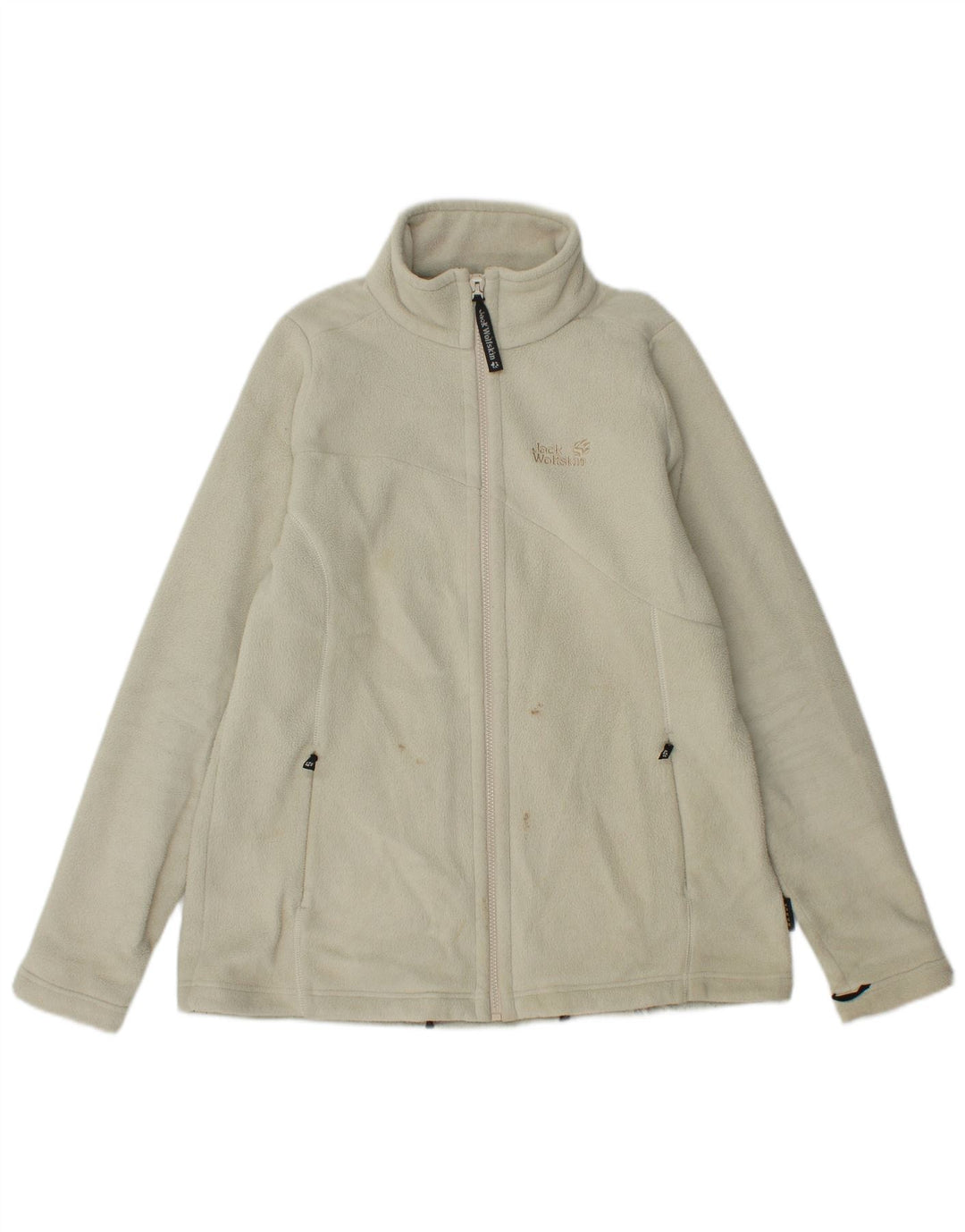 Jack Wolfskin Damen Graphic Fleecejacke UK 16 Large Off White Polyester