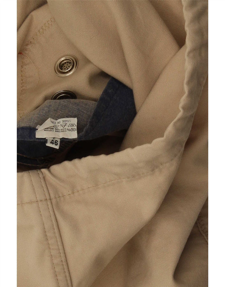 Elvstrom Herren-Windbreaker-Mantel IT 46 Small Beige Baumwolle