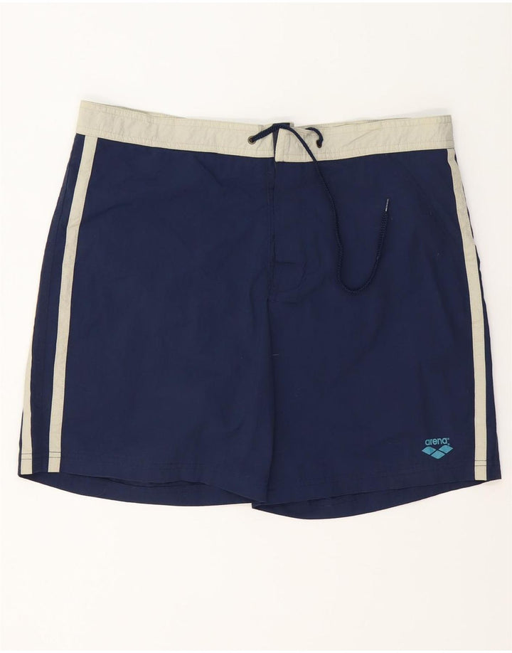Arena Herren-Badeshorts, groß, marineblau, Farbblock-Polyester