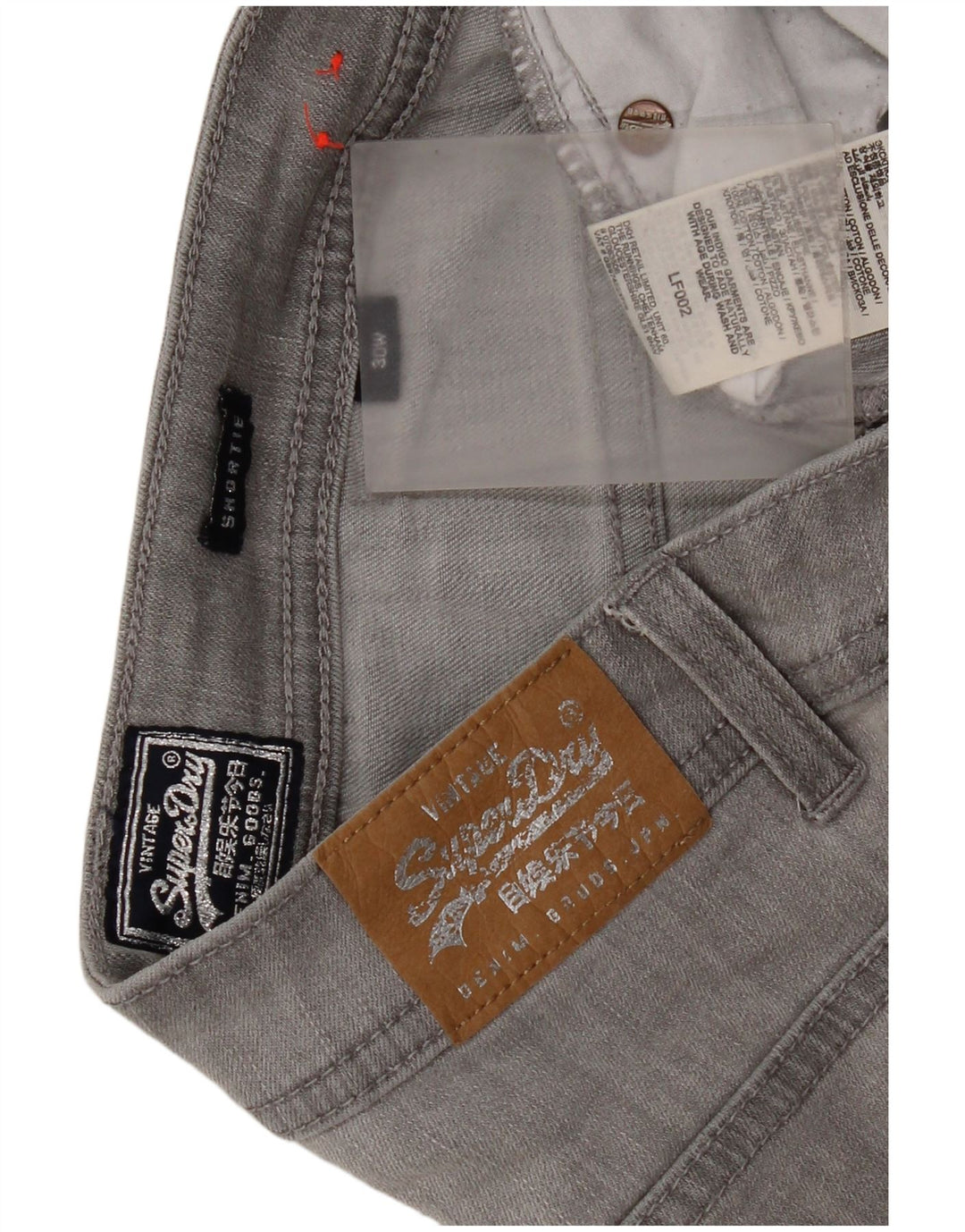 Superdry Damen Jeansshorts W30 mittelgraue Baumwolle