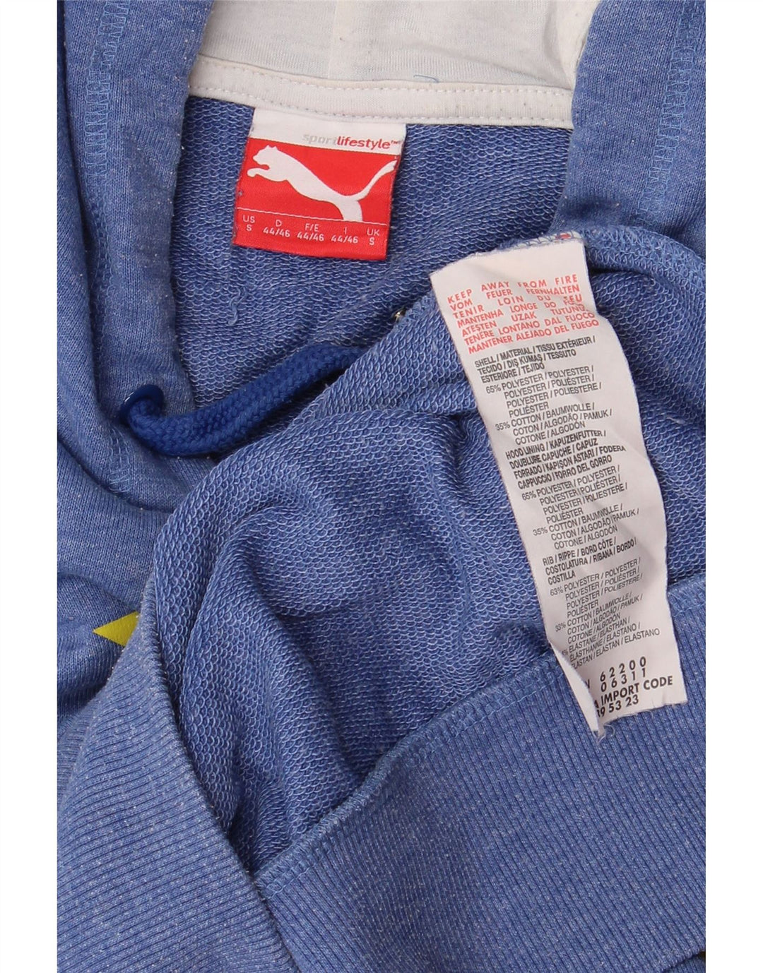 Puma Herren-Kapuzenpullover mit Grafik, klein, blau, Polyester