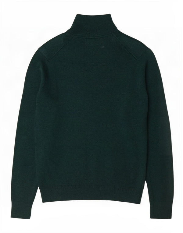 Tommy Hilfiger Herren-Pullover mit Reißverschluss, 2XL, grüne Lammwolle