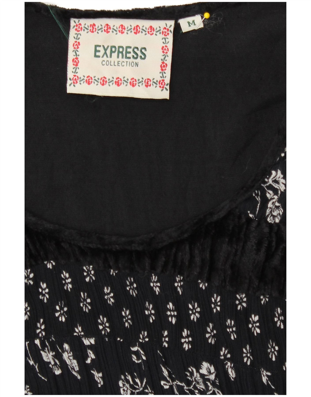 Express Damen-Maxikleid mit langen Ärmeln, Gr. 44, mittelgroß, marineblau, geblümt