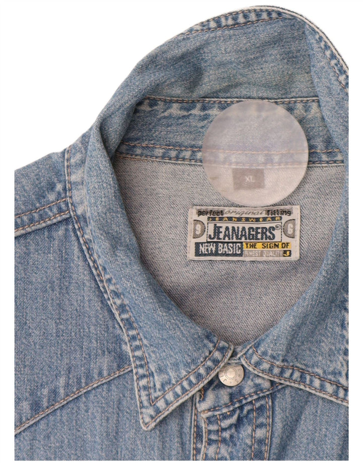 Jeanagers Herren-Jeanshemd XL, blaue Baumwolle