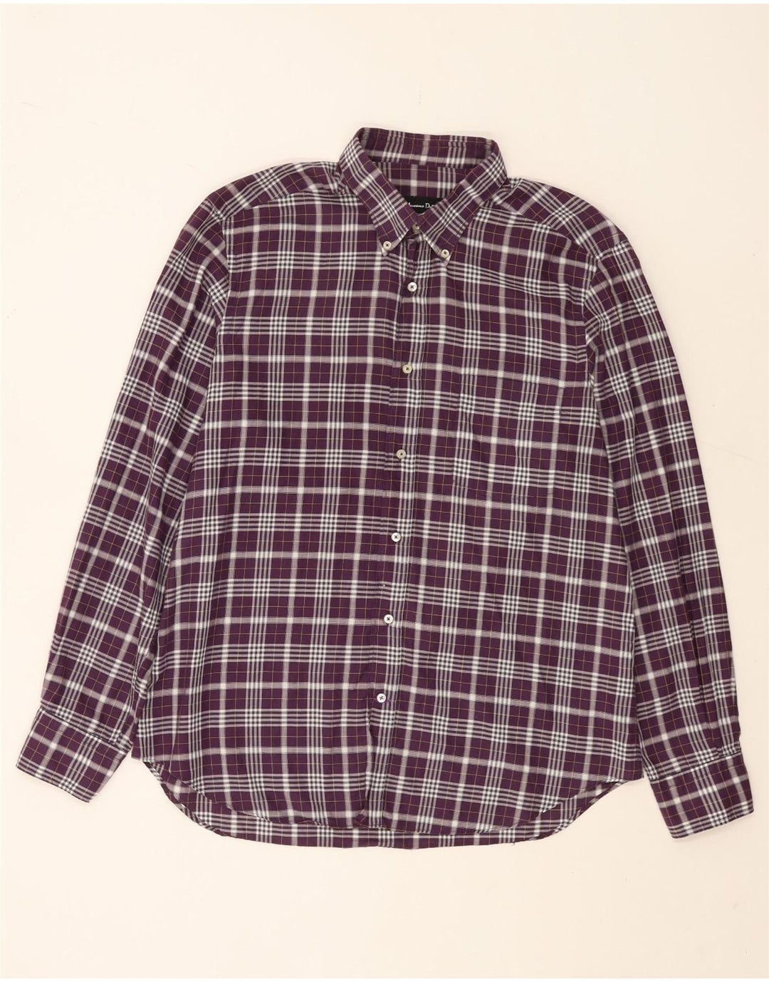 Massimo Dutti Herrenhemd XL Lila kariert