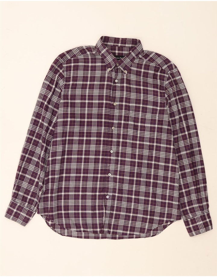 Massimo Dutti Herrenhemd XL Lila kariert