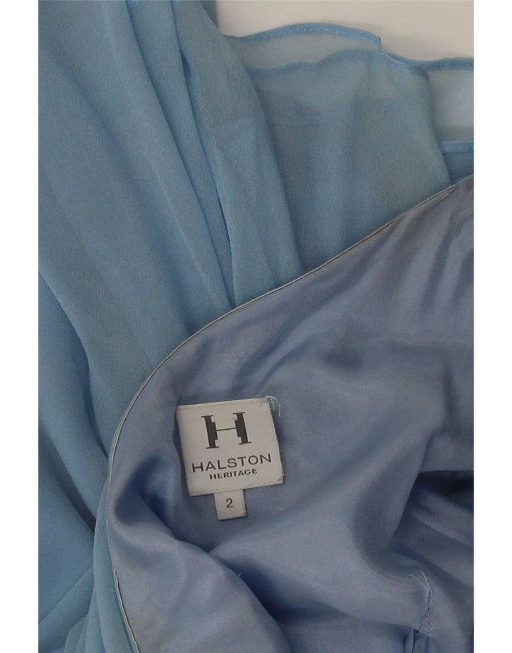 Vintage Damen Asymmetrischer Rock W30 Mittelblau